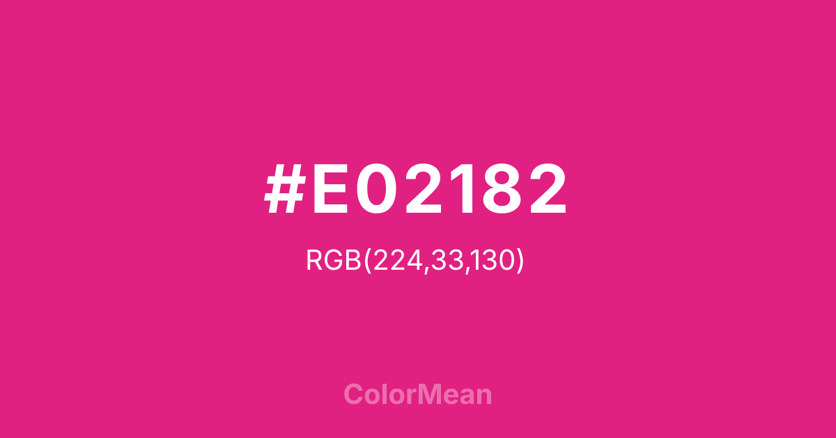 #E02182 color swatch