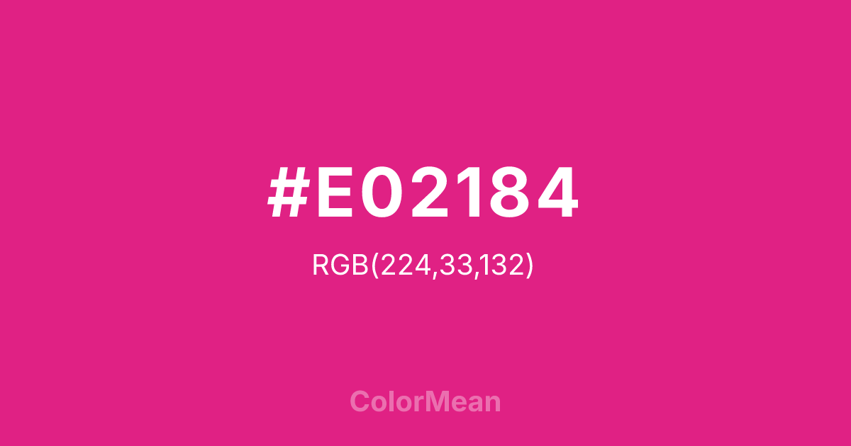 #E02184 color swatch