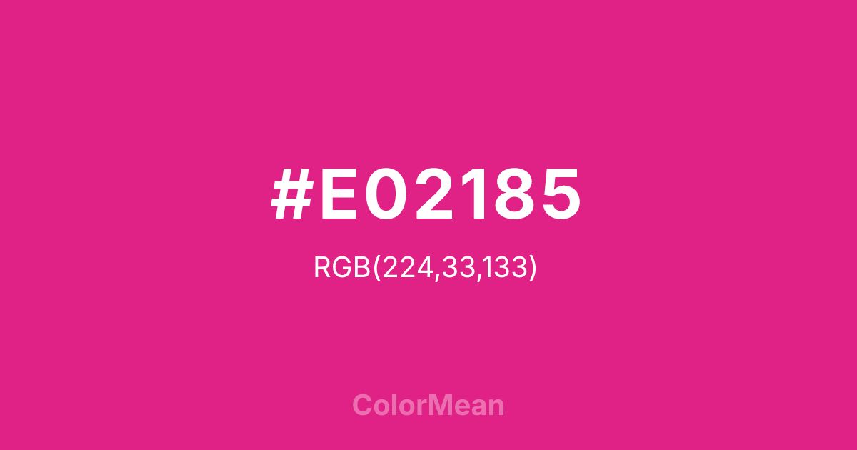 #E02185 color swatch