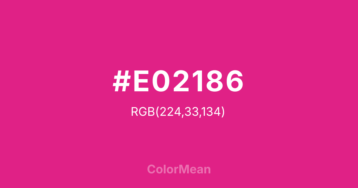 #E02186 color swatch
