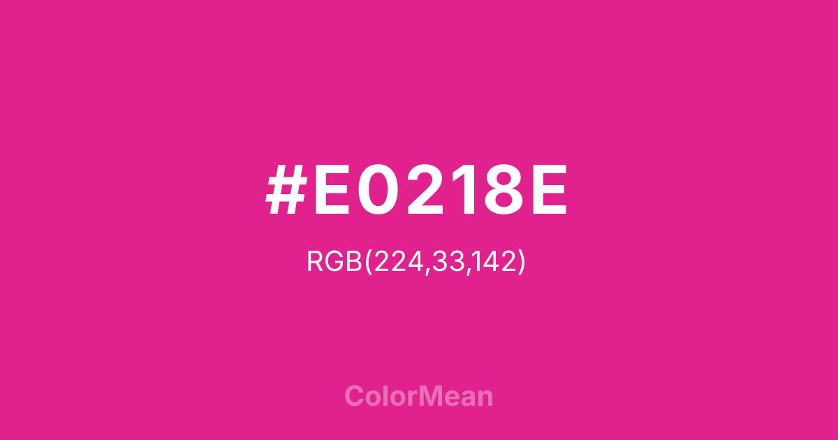 #E0218E color swatch