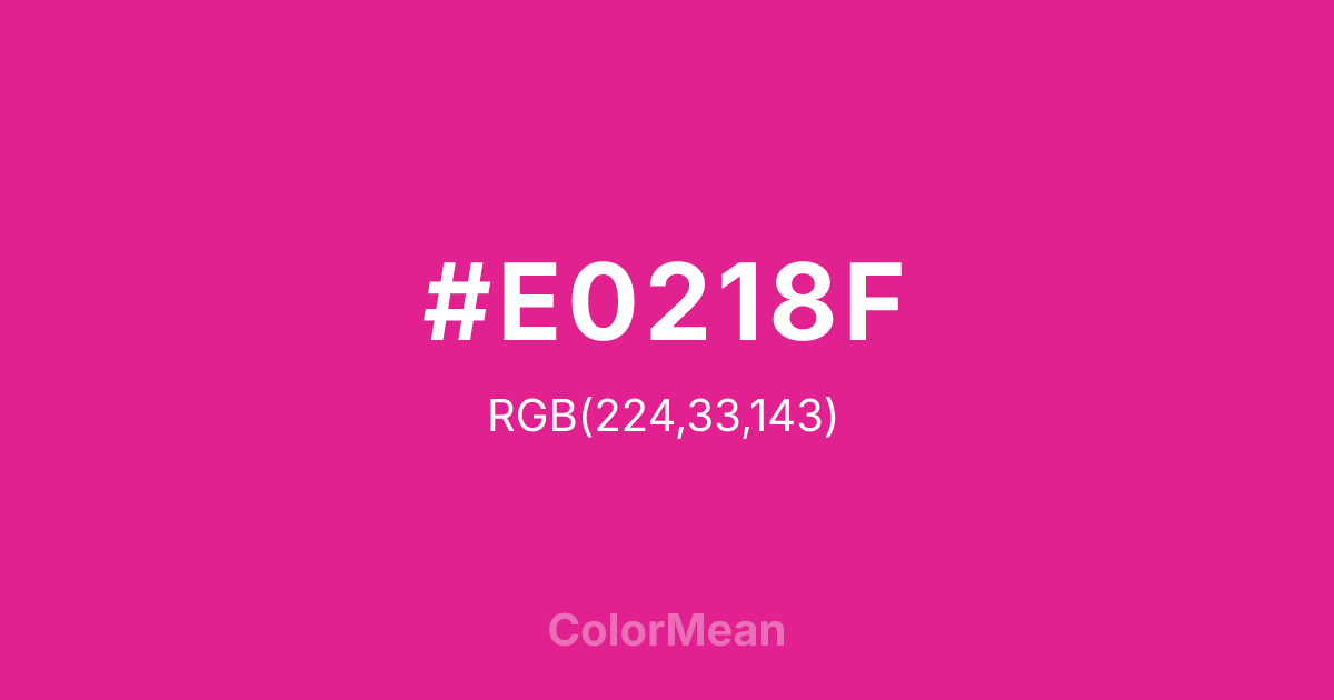 #E0218F color swatch