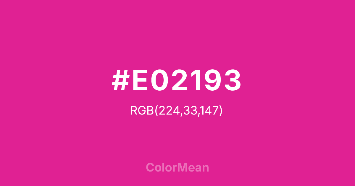 #E02193 color swatch