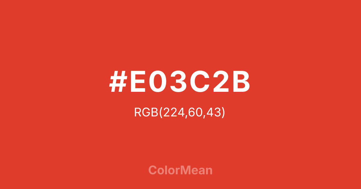 #E03C2B color swatch