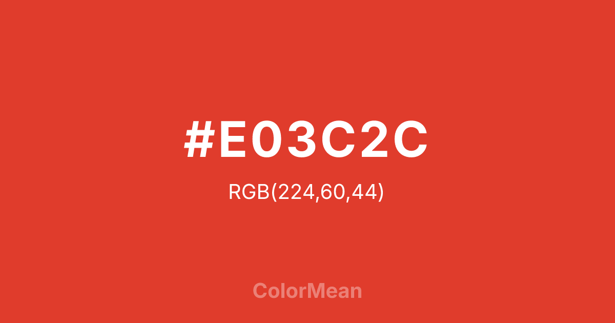 #E03C2C color swatch