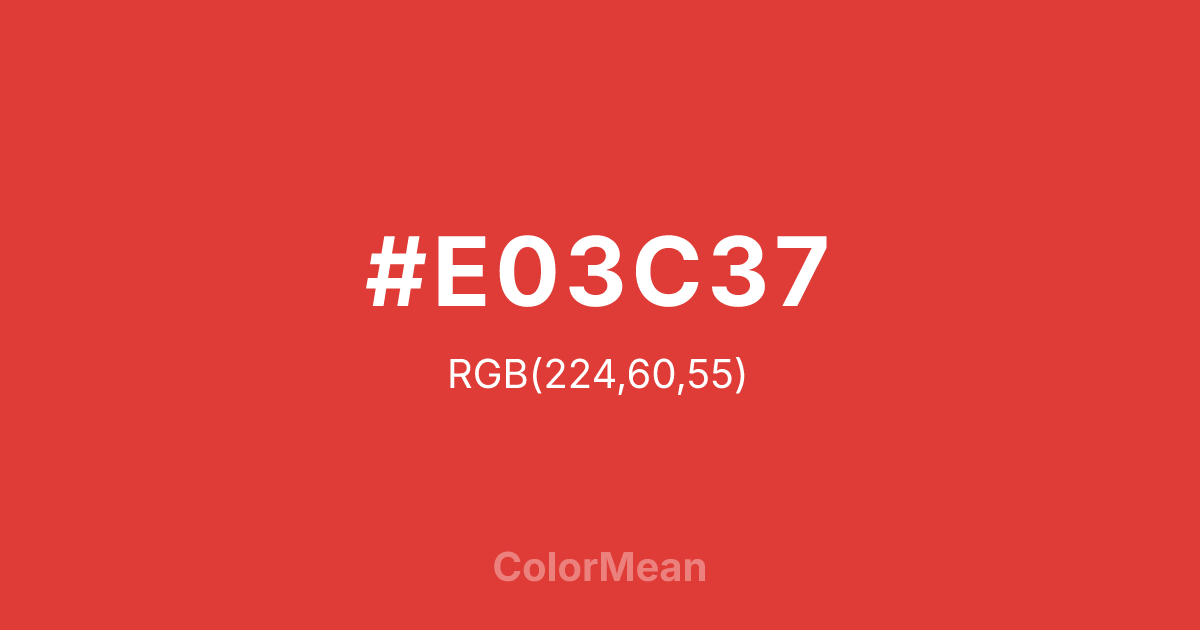 #E03C37 color swatch