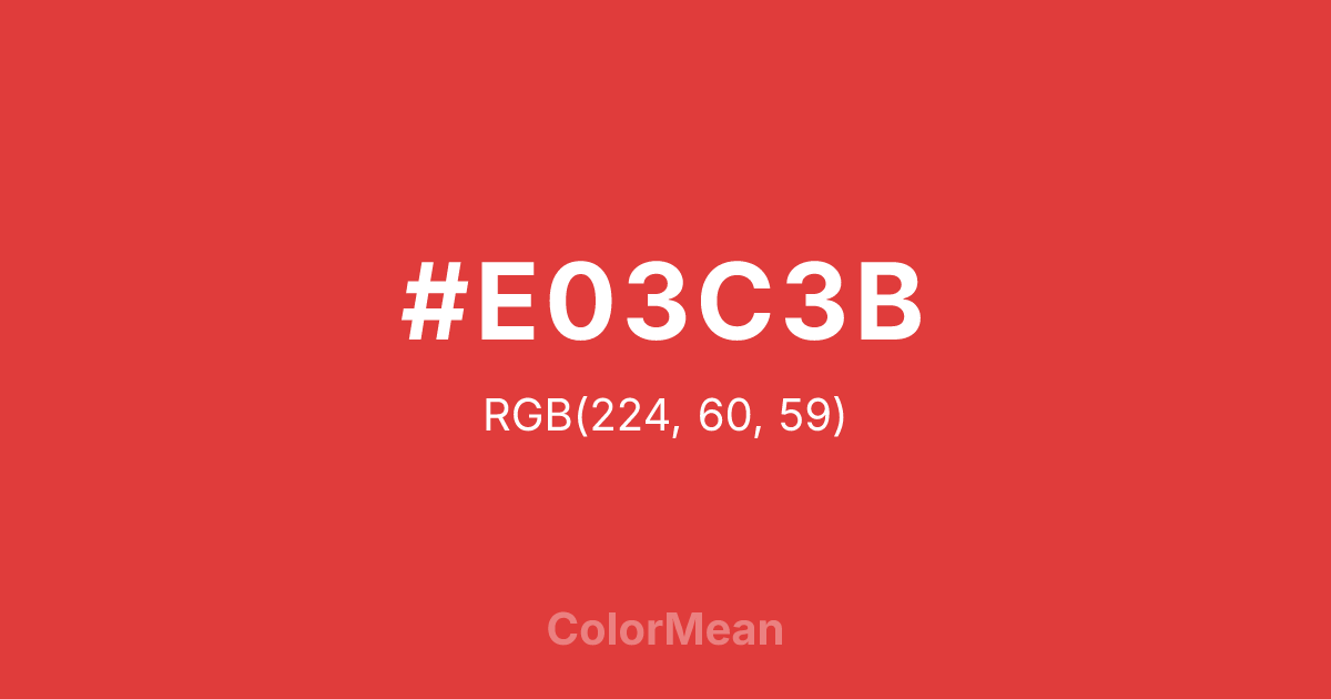 #E03C3B color swatch