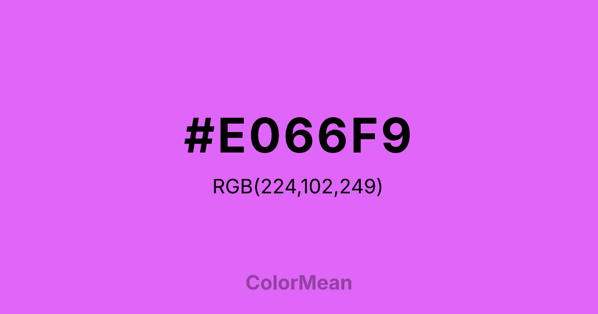 #E066F9 color swatch