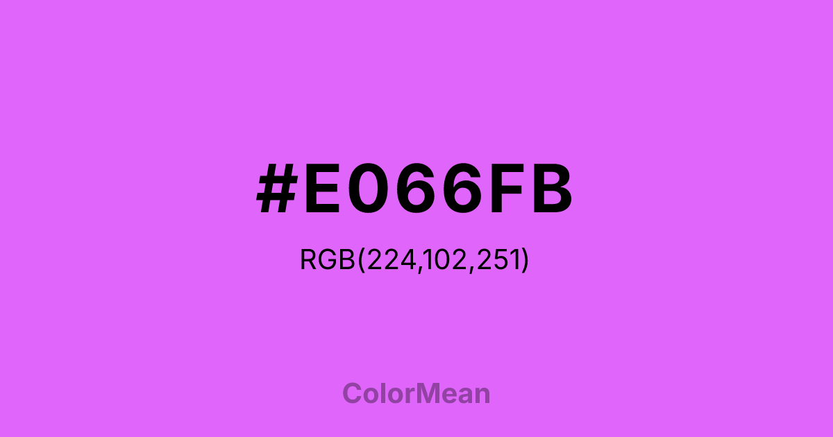 #E066FB color swatch