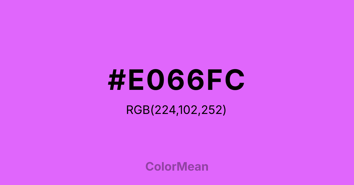 #E066FC color swatch