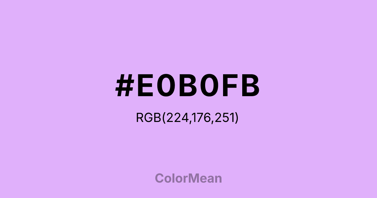 #E0B0FB color swatch