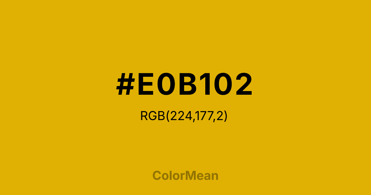 #E0B102 color swatch