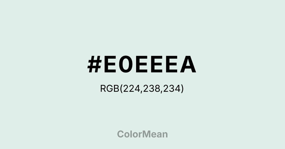 #E0EEEA color swatch