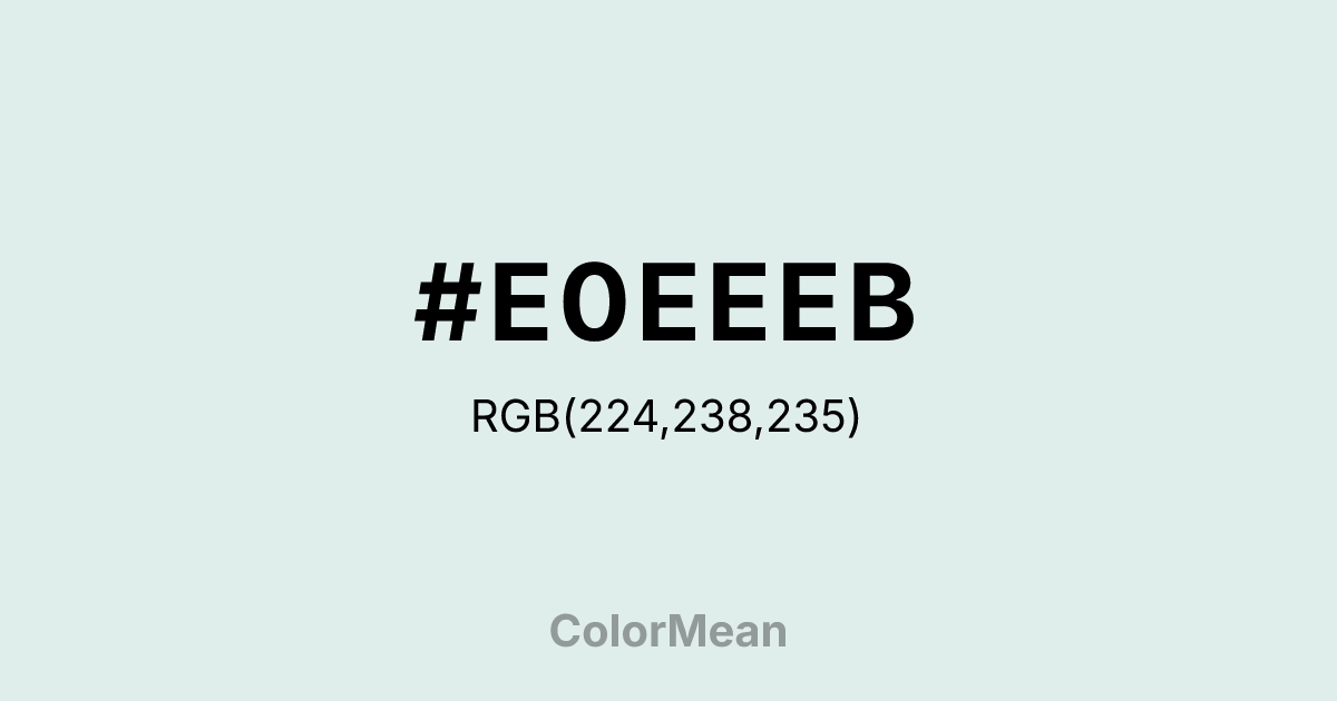 #E0EEEB color swatch