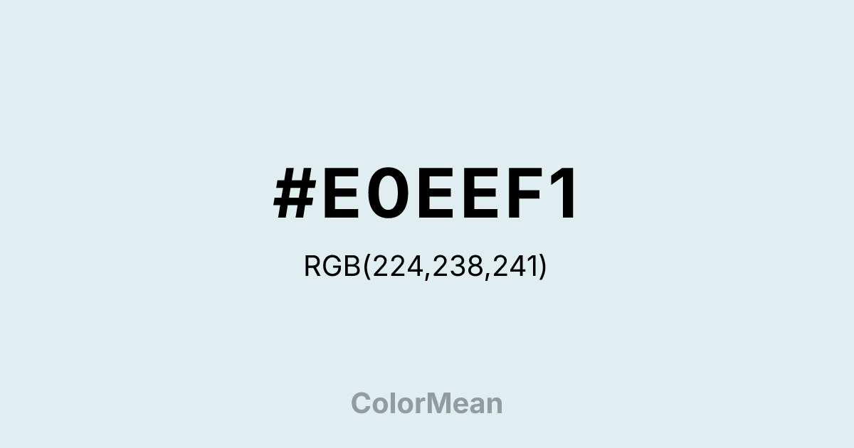#E0EEF1 color swatch