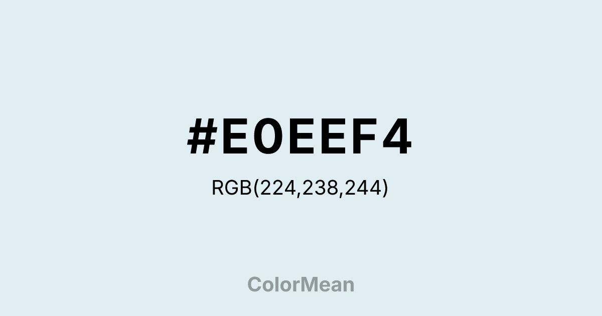 #E0EEF4 color swatch