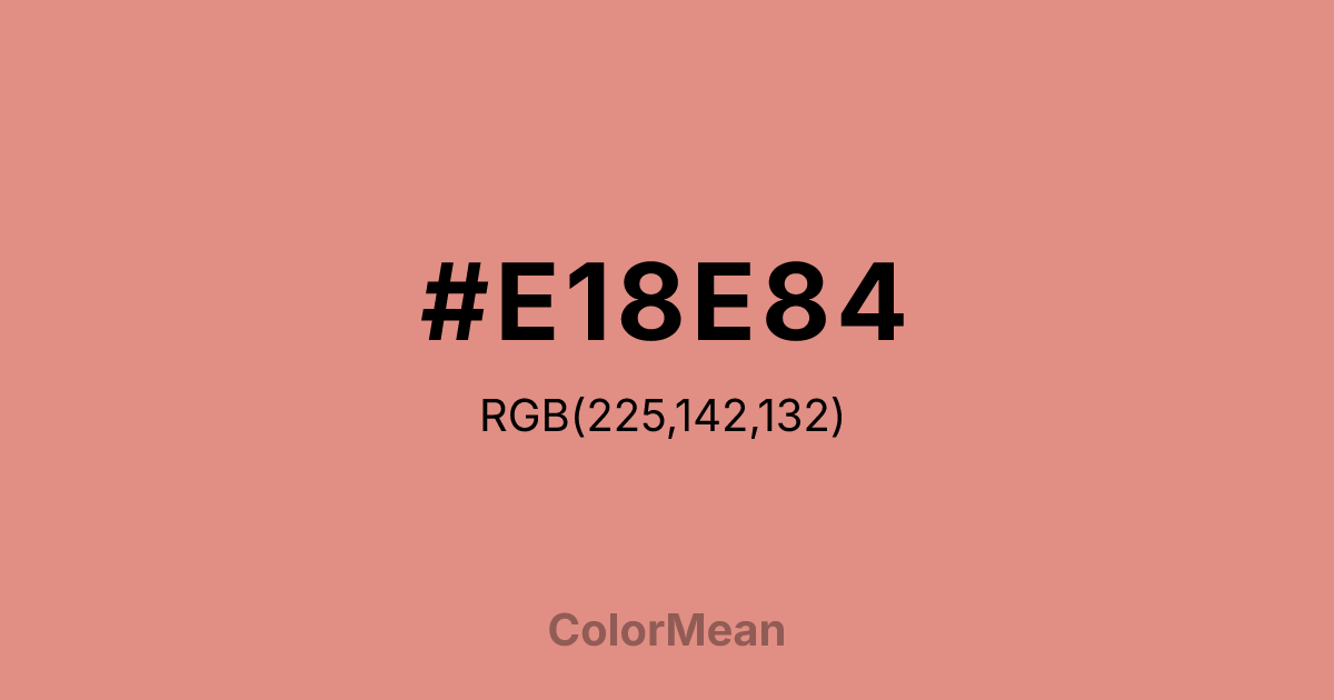 #E18E84 color swatch