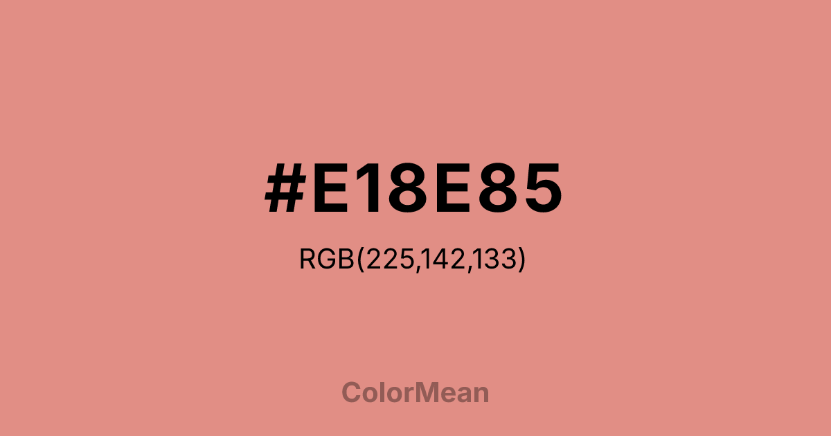 #E18E85 color swatch