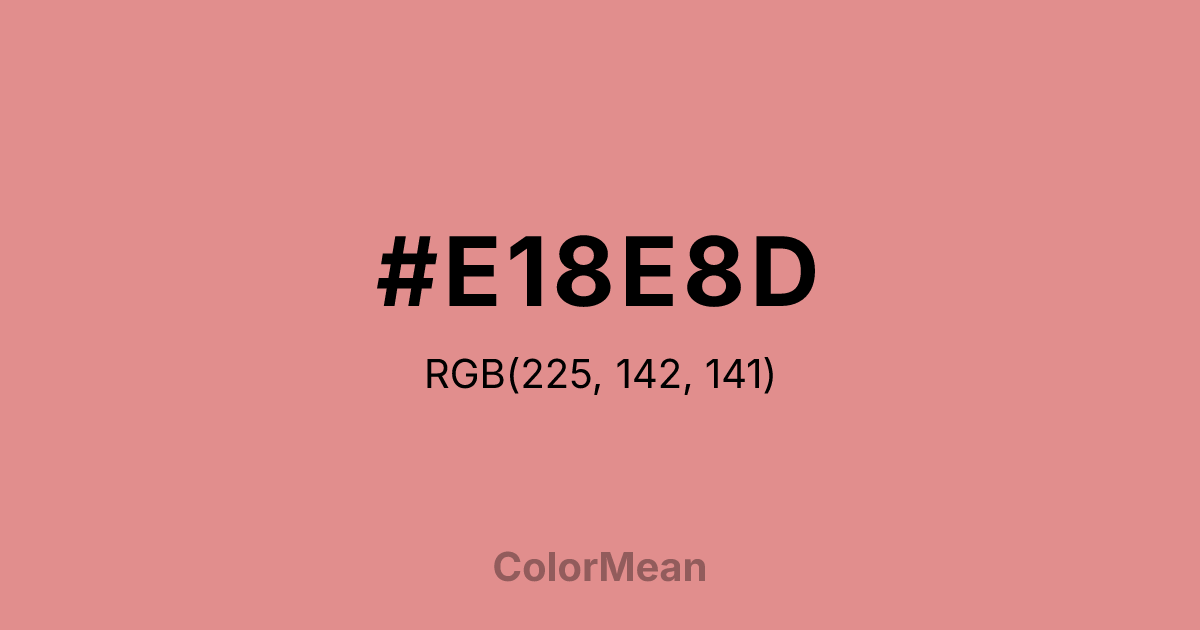 #E18E8D color swatch