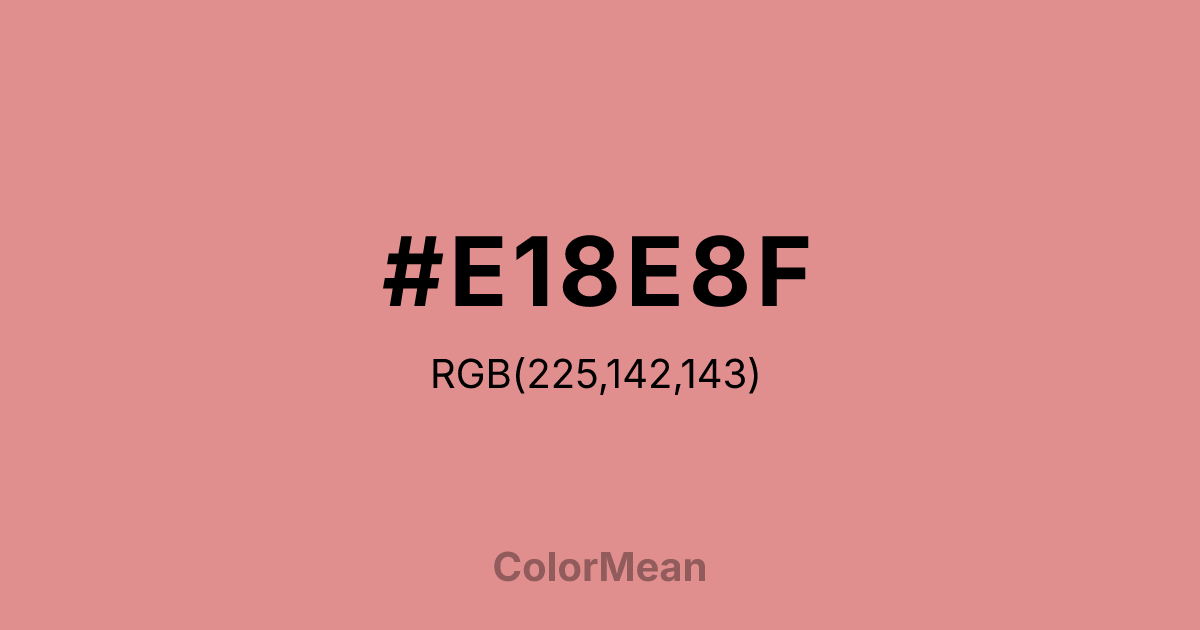 #E18E8F color swatch