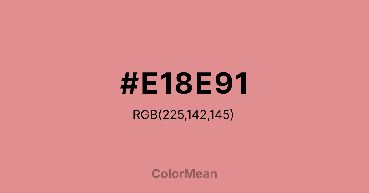 #E18E91 color swatch