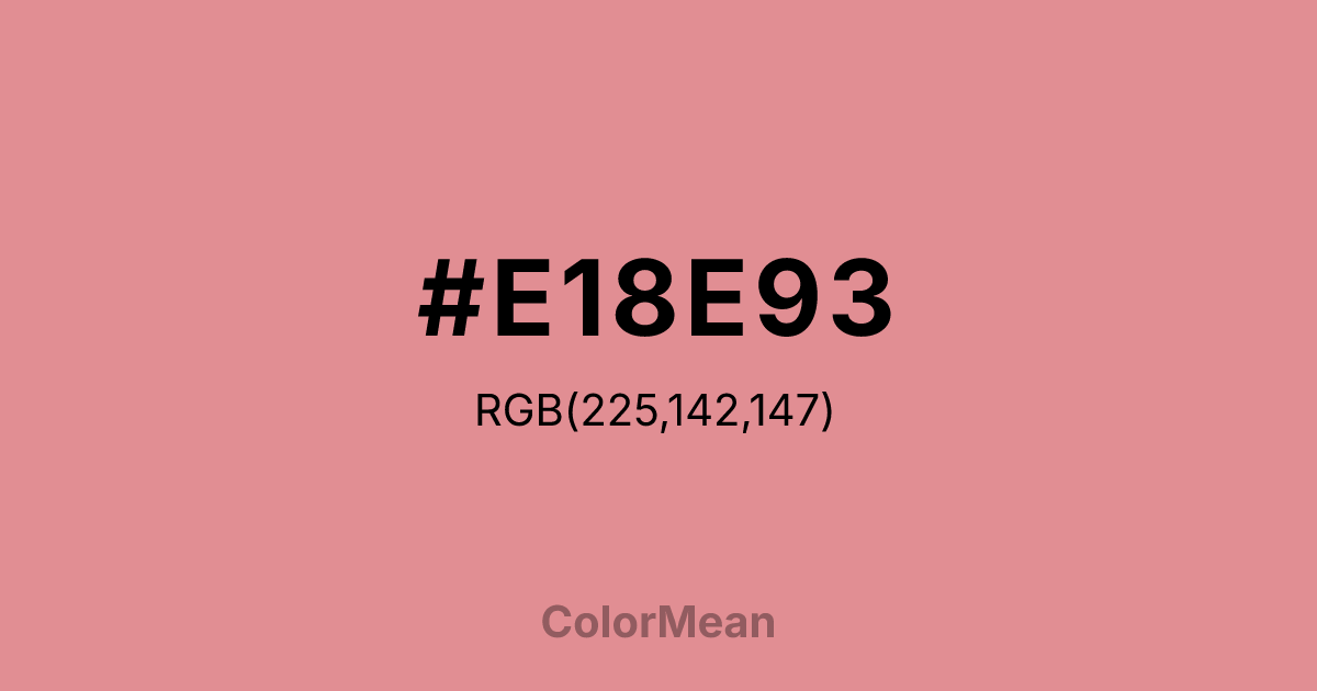 #E18E93 color swatch