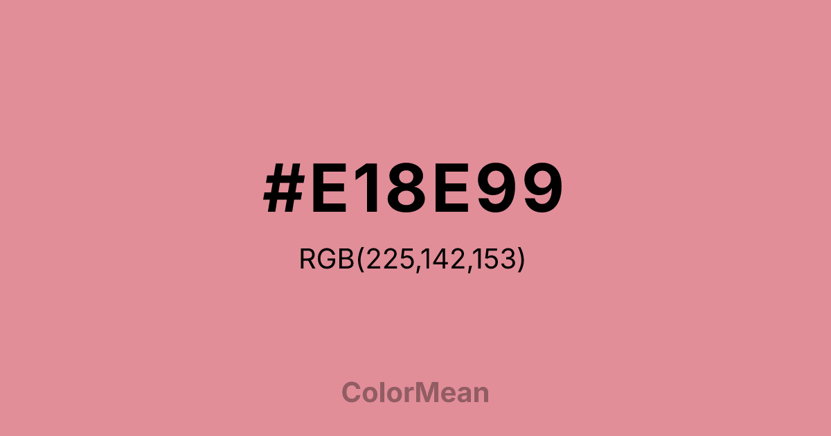 #E18E99 color swatch
