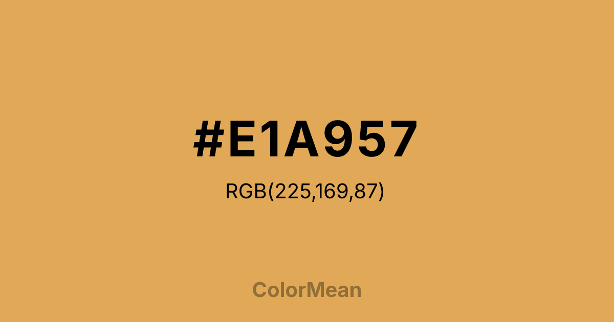 #E1A957 color swatch