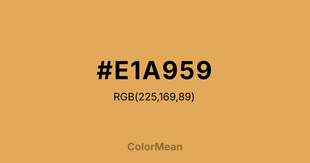 #E1A959 color swatch