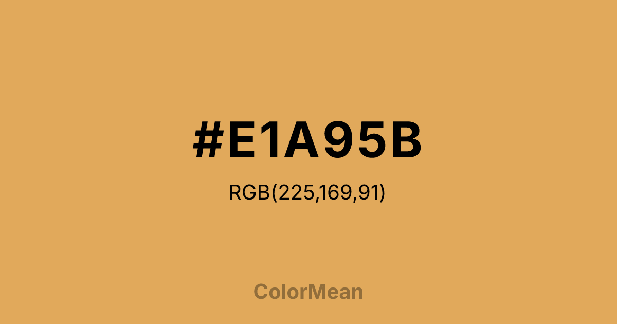 #E1A95B color swatch