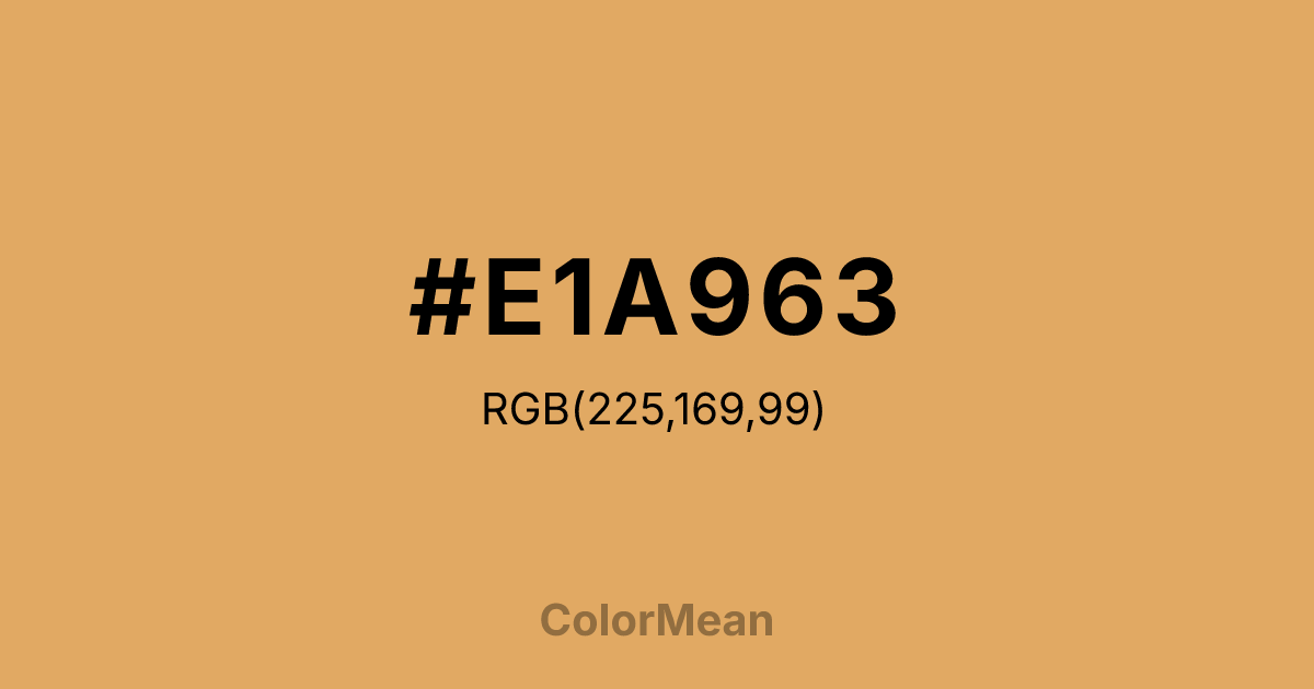 #E1A963 color swatch