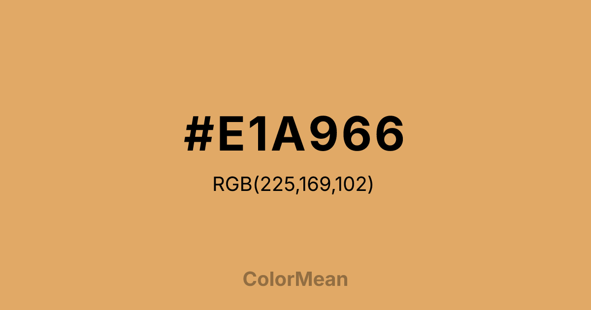 #E1A966 color swatch