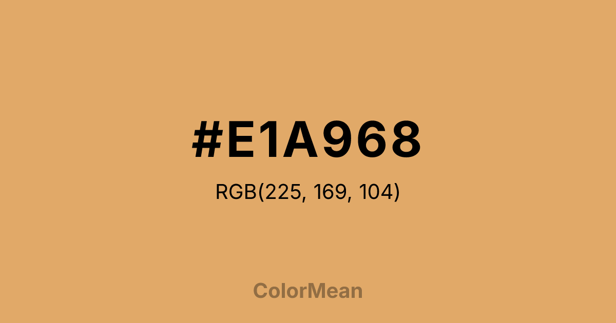 #E1A968 color swatch