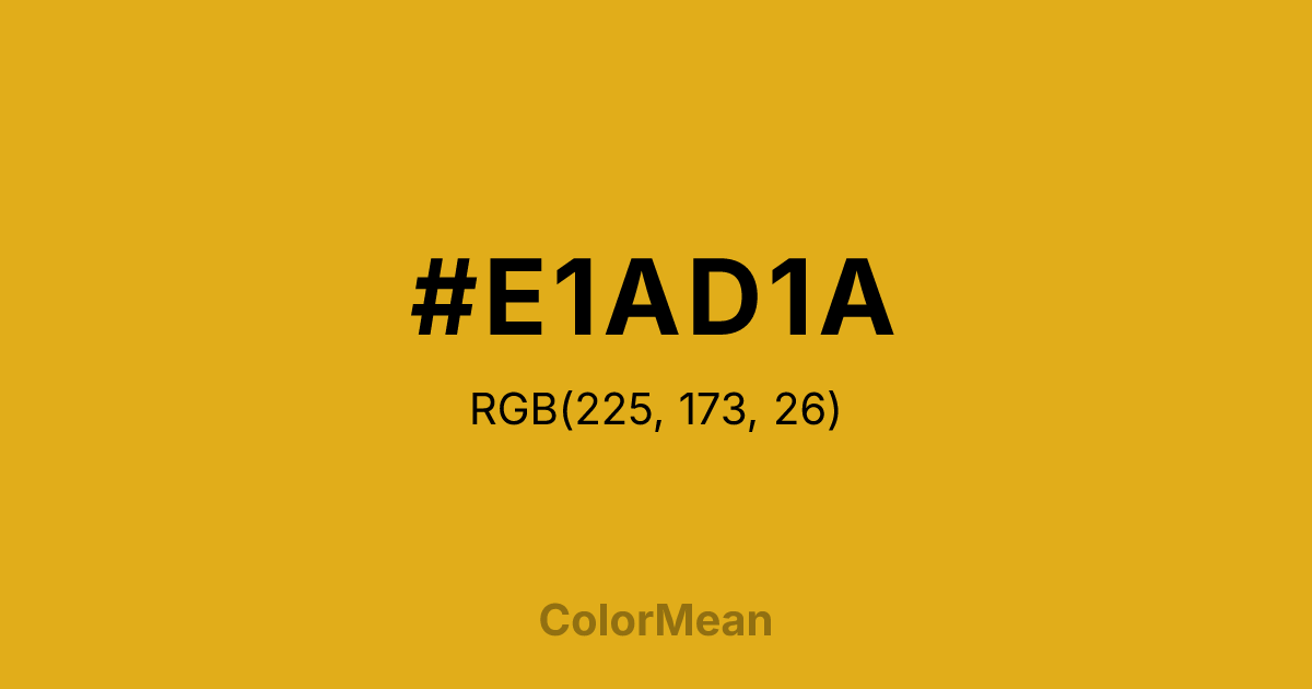 #E1AD1A color swatch