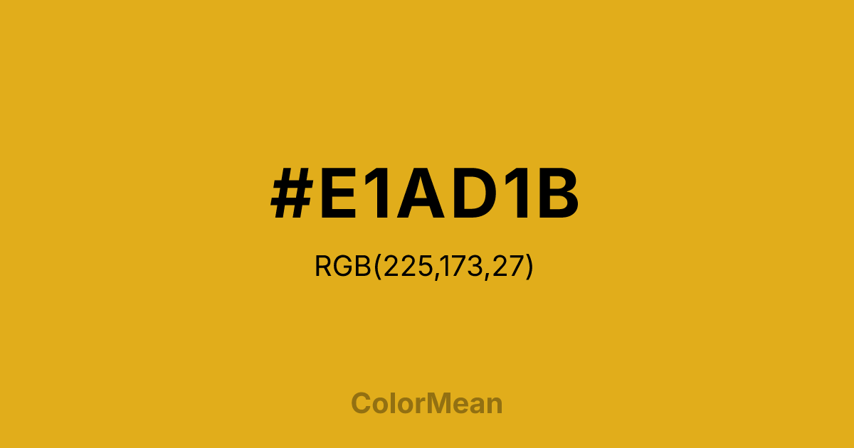 #E1AD1B color swatch