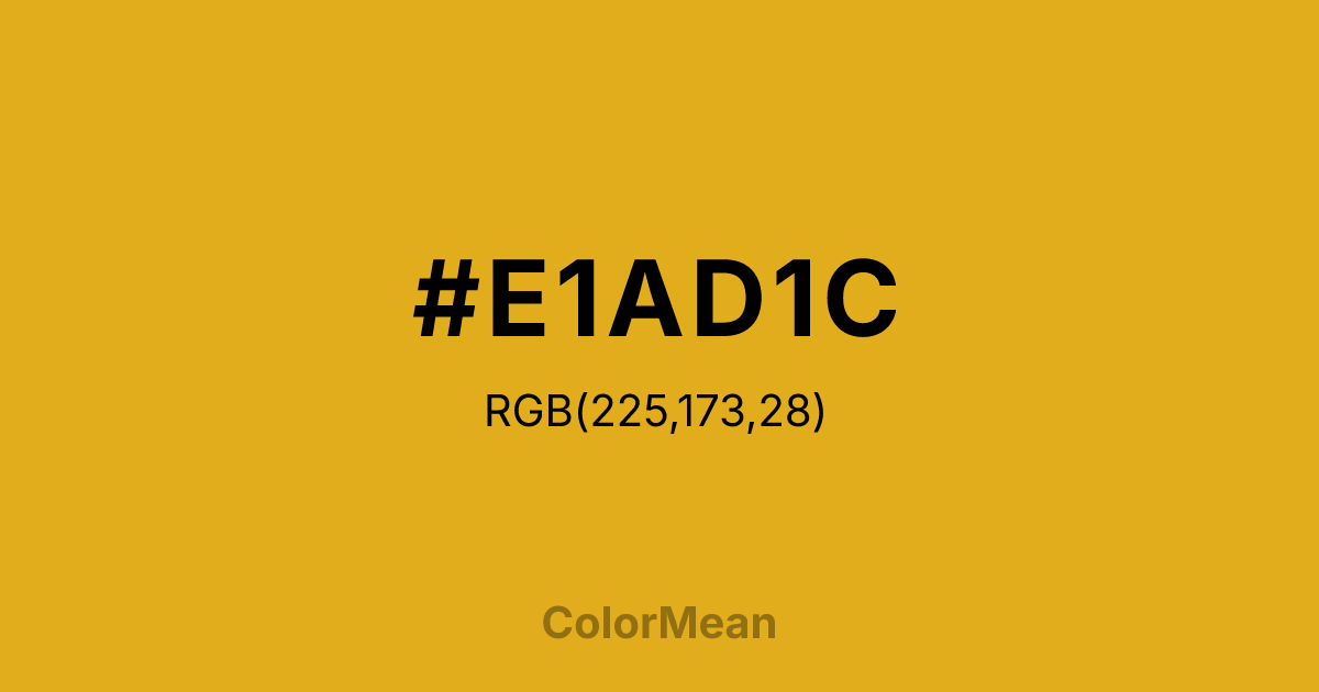 #E1AD1C color swatch