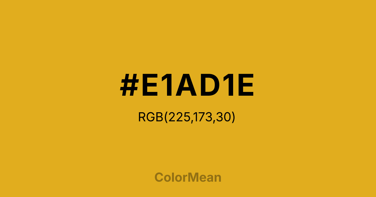 #E1AD1E color swatch