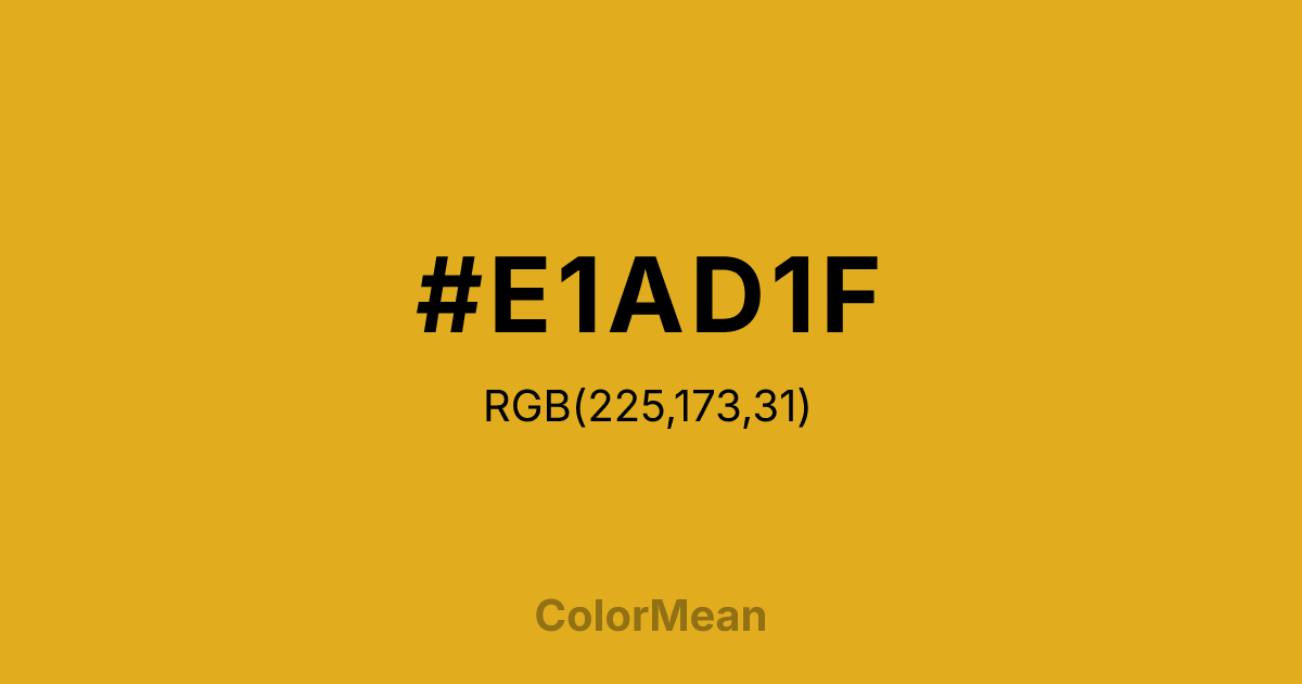 #E1AD1F color swatch