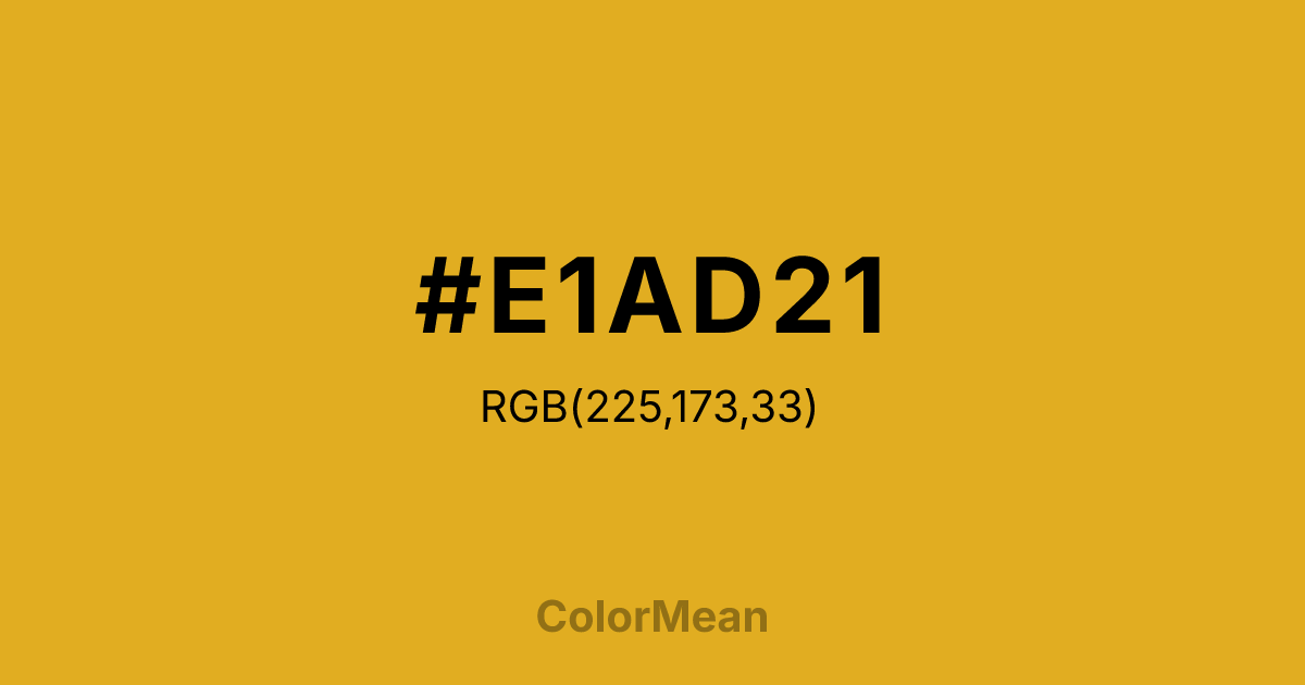 #E1AD21 color swatch