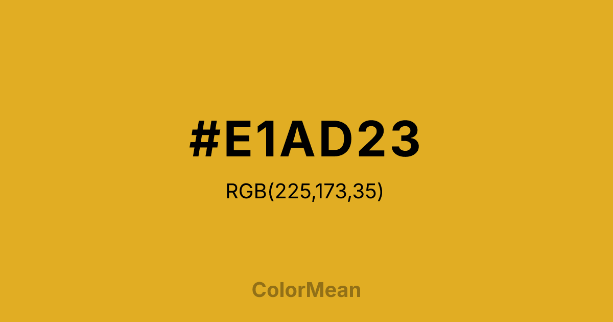 #E1AD23 color swatch