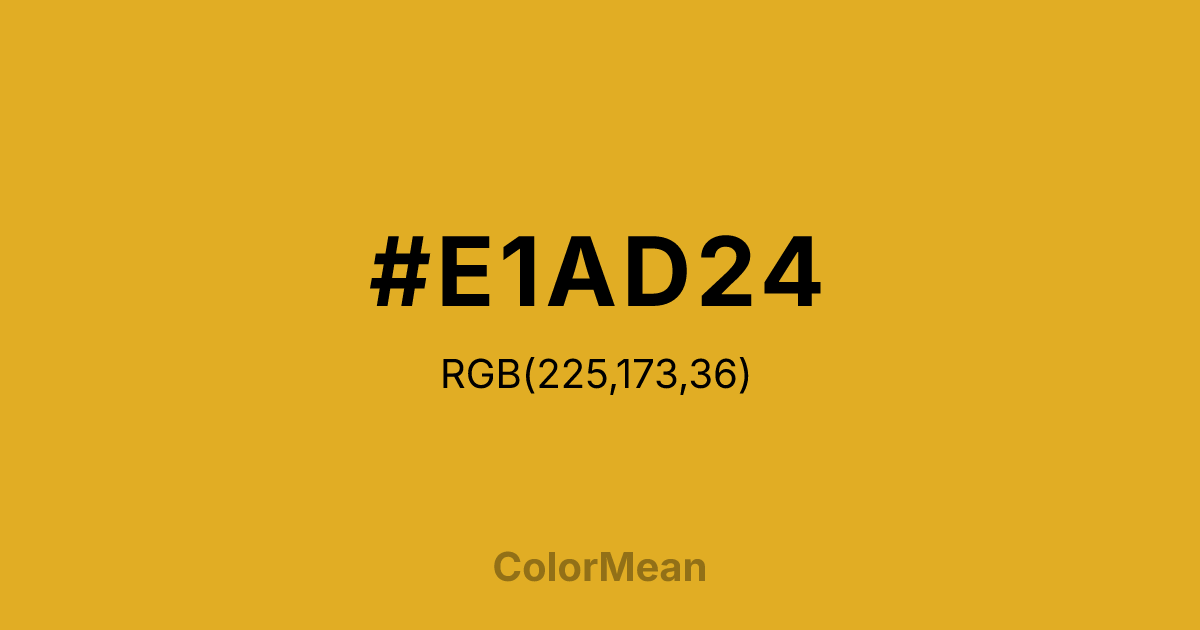 #E1AD24 color swatch