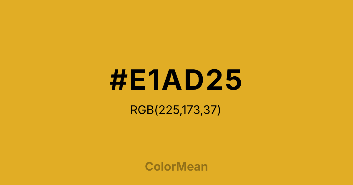 #E1AD25 color swatch