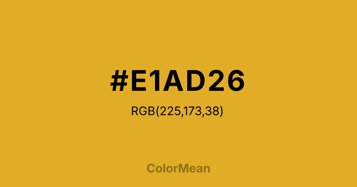 #E1AD26 color swatch