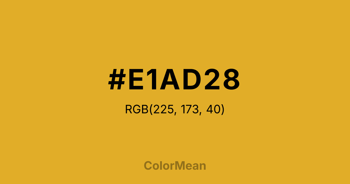 #E1AD28 color swatch