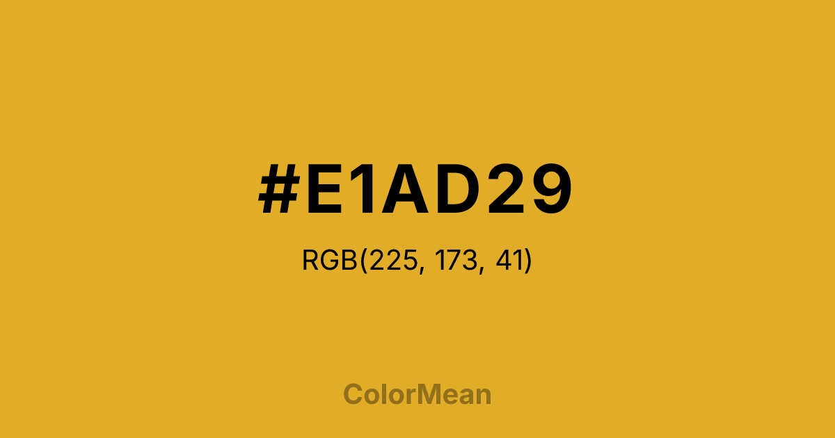 #E1AD29 color swatch