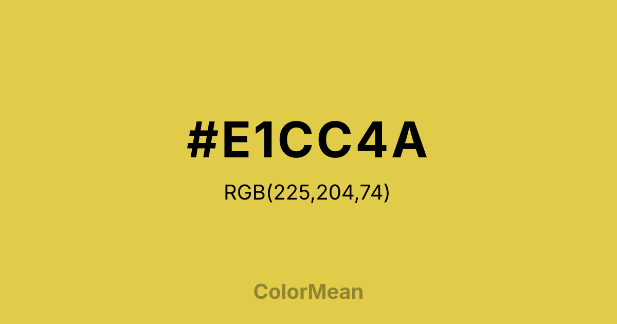 #E1CC4A color swatch