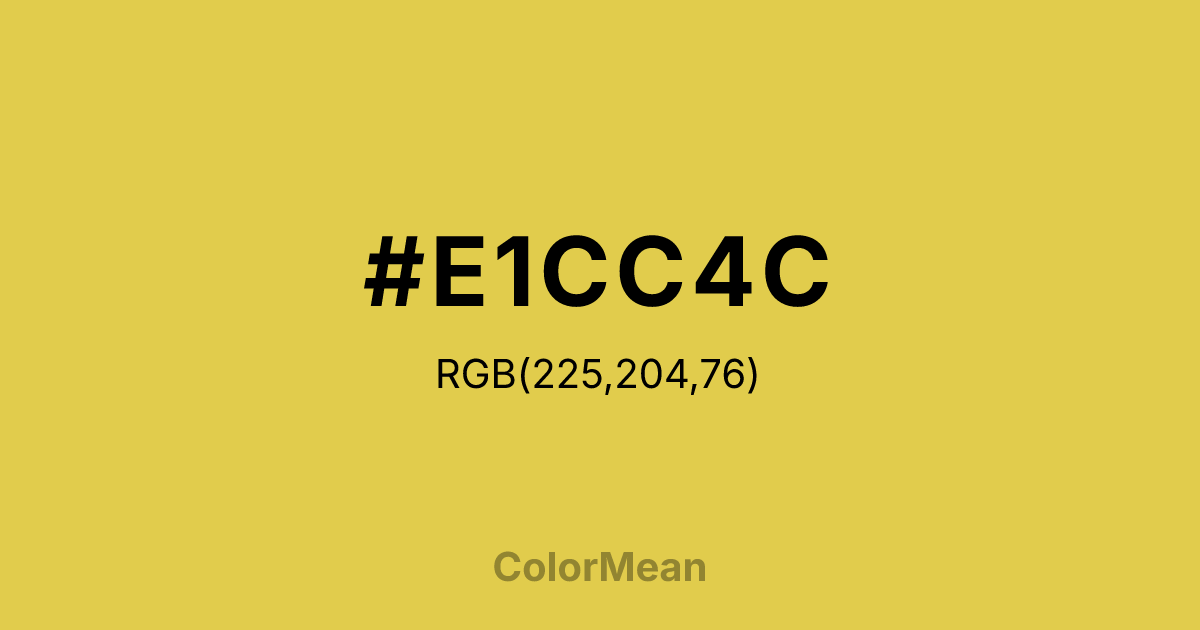 #E1CC4C color swatch