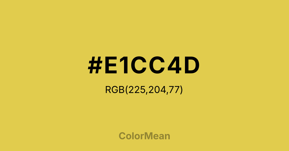 #E1CC4D color swatch