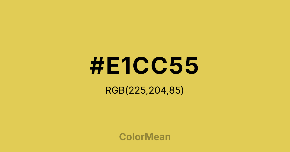 #E1CC55 color swatch