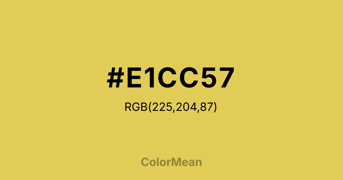 #E1CC57 color swatch